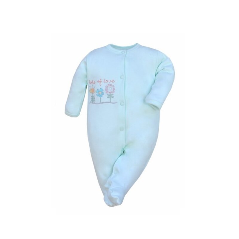 Salopeta cu maneca lunga pentru fetie Koala Flower A01-025T-68-cm, Turcoaz 6562