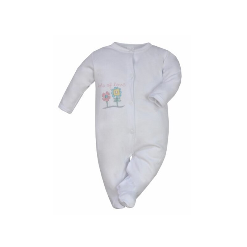 Salopeta cu maneca lunga pentru fete Koala Flower A01-025A-68-cm, Alb 6560
