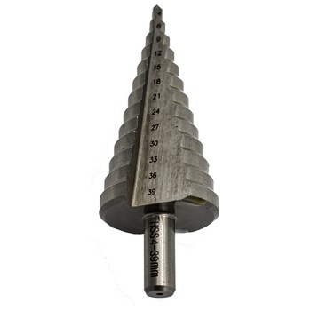 Burghiu in trepte, canale drepte, HSS 4-39mm, 13 trepte Burghiu in trepte, canale drepte, HSS 4-39mm, 13 trepte