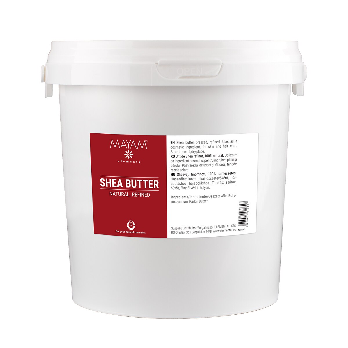 Unt de Shea rafinat, 1Ltr, MAYAM