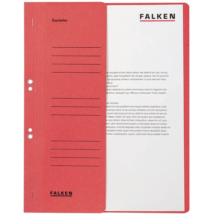 Dosar A4 cu Capse 1/2 Carton, Exacompta Falken, Rosu