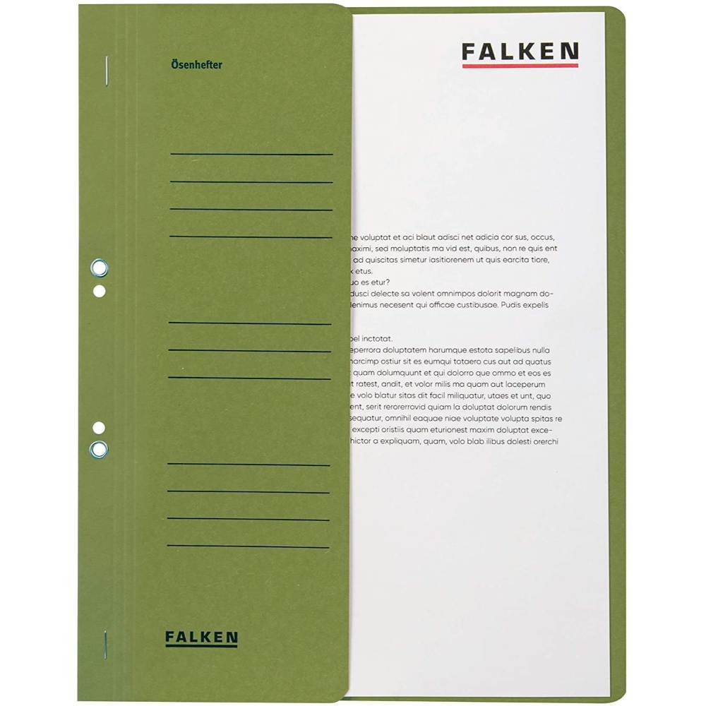 Dosar A4 cu Capse 1/2 Carton, Exacompta Falken, Verde