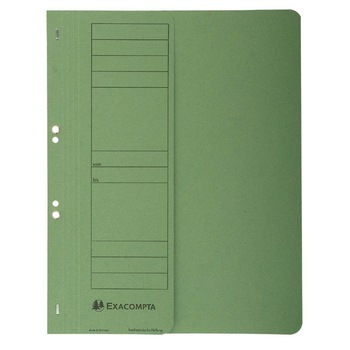Dosar A4 cu Capse 1/2 Carton, Exacompta, Verde Dosar A4 cu Capse 1/2 Carton, Exacompta, Verde
