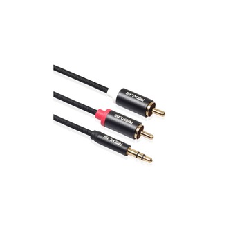 Cablu 2 RCA la Jack 3.5 mm, 3 m, Negru Cablu 2 RCA la Jack 3.5 mm, 3 m, Negru