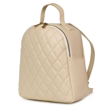 Rucsac din piele matlasata Mateo crem Rucsac din piele matlasata Mateo crem