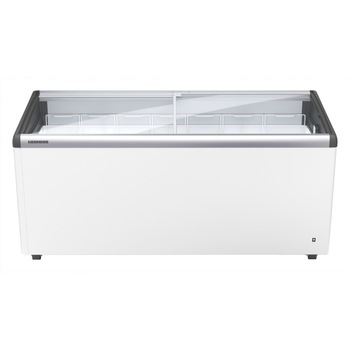 Lada frigorifica comerciala, marca Liebherr, iluminare cu LED, clasa energetica D, volum brut 500 litri, culoare alba, 7 cosuri, dezghetare manuala Lada frigorifica comerciala, marca Liebherr, iluminare cu LED, clasa energetica D, volum brut 500 litri, culoare alba, 7 cosuri, dezghetare manuala