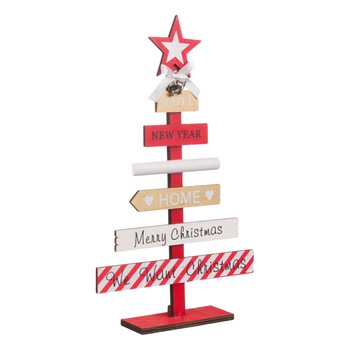 Figurina decorativa, Zola®, din lemn, pentru sarbatori, model bradut, HOME, 36 cm Figurina decorativa, Zola®, din lemn, pentru sarbatori, model bradut, HOME, 36 cm