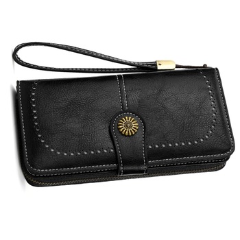 Portofel lung dama, JERMYN'S Bridge, piele, negru Portofel lung dama, JERMYN'S Bridge, piele, negru