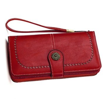 Portofel lung dama, JERMYN'S Bridge, piele, rosu Portofel lung dama, JERMYN'S Bridge, piele, rosu