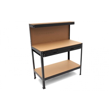 Banc de lucru cu sertar si panou cu carlige 120 x 60 x 156, HBM 10613 Banc de lucru cu sertar si panou cu carlige 120 x 60 x 156, HBM 10613