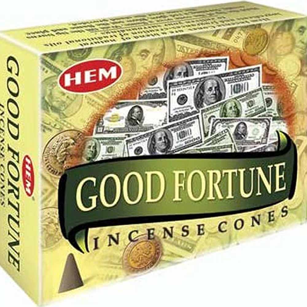 Conuri parfumate Noroc, HEM profesional, destindere si romantism, 10 conuri (25g) aromaterapie, suport metalic inclus