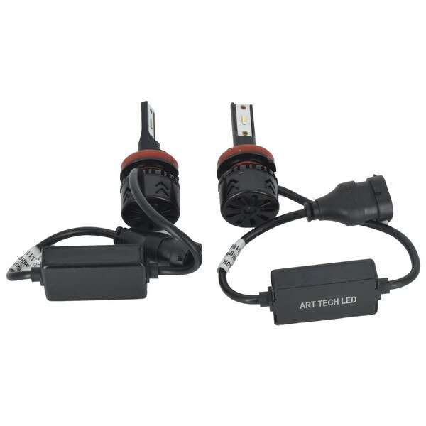 Set 2 becuri H4 cu 2 faze cu LED A9 Taiwan 30W - 6800 lumen 6000k 12V