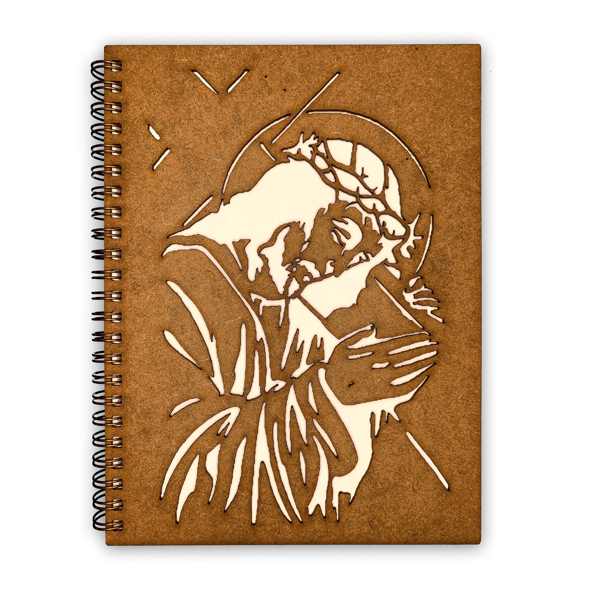 Agenda Lemn Decupata A5 80 file - Patimile lui Iisus