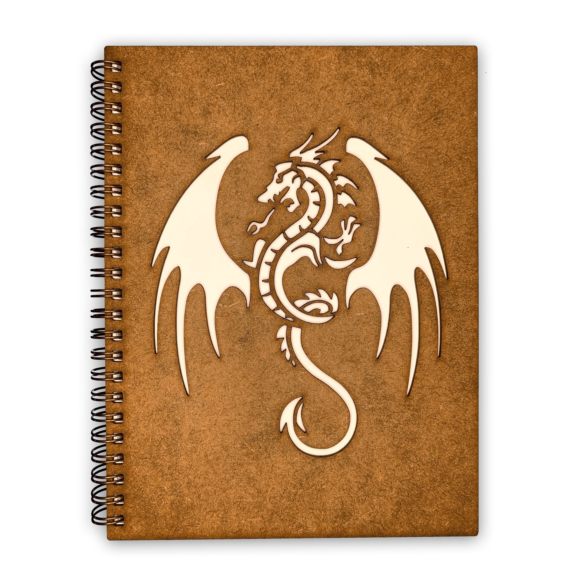 Agenda Lemn Decupata A5 80 file - Winged Dragon