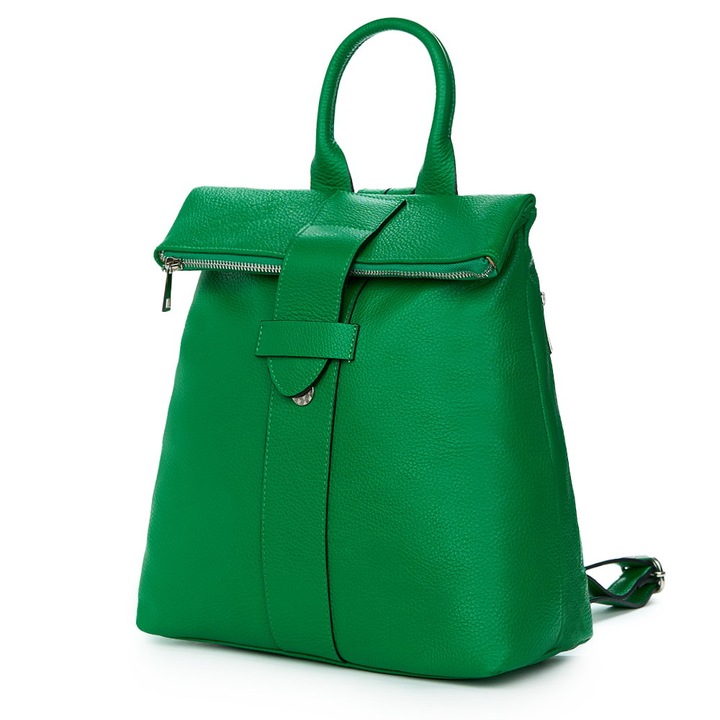 Зелена раница от естествена кожа Ricardo