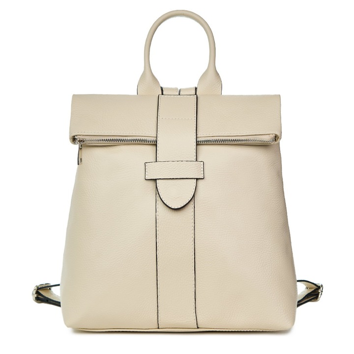 Rucsac din piele naturala Ricardo crem