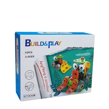 Set de constructie Build&Play - STEAM, 53 piese, multicolor Set de constructie Build&Play - STEAM, 53 piese, multicolor