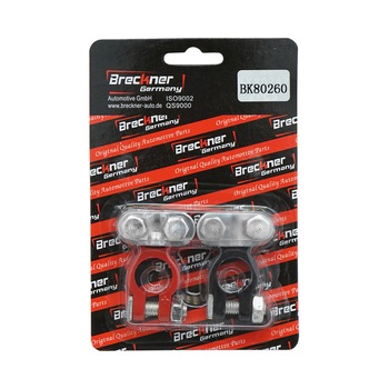 Set borne baterie Zn negru si rosu Breckner Germany Set borne baterie Zn negru si rosu Breckner Germany