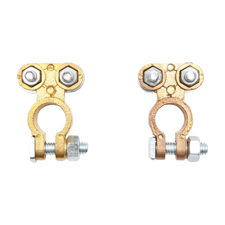 Set borne baterie de bronz cu strangere pe surub Breckner Germany