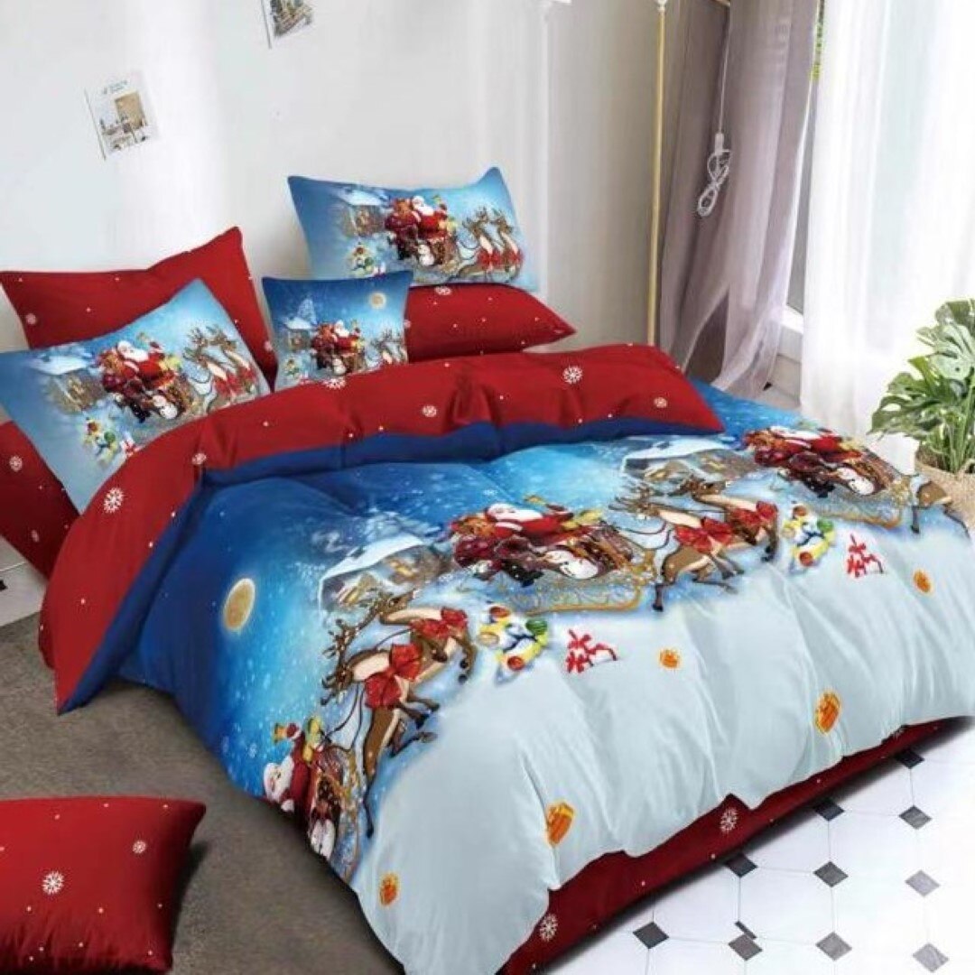 Lenjerie de pat, Pucioasa, Bumbac Finet, 6 piese, 2 Persoane, 267-P, 240 x 250cm