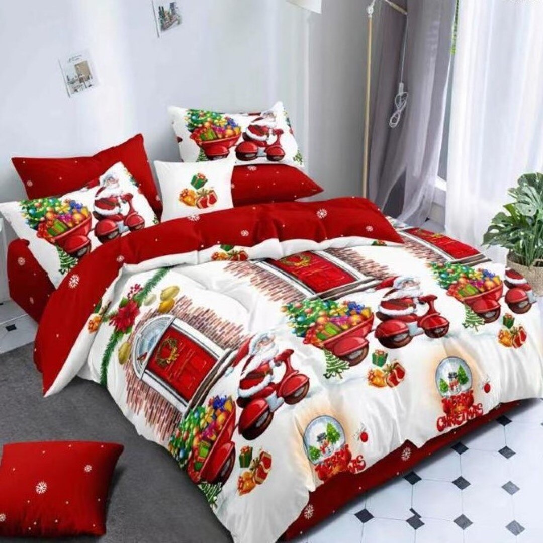 Lenjerie de pat, Pucioasa, Bumbac Finet, 6 piese, 2 Persoane, 268-P, 240 x 250cm