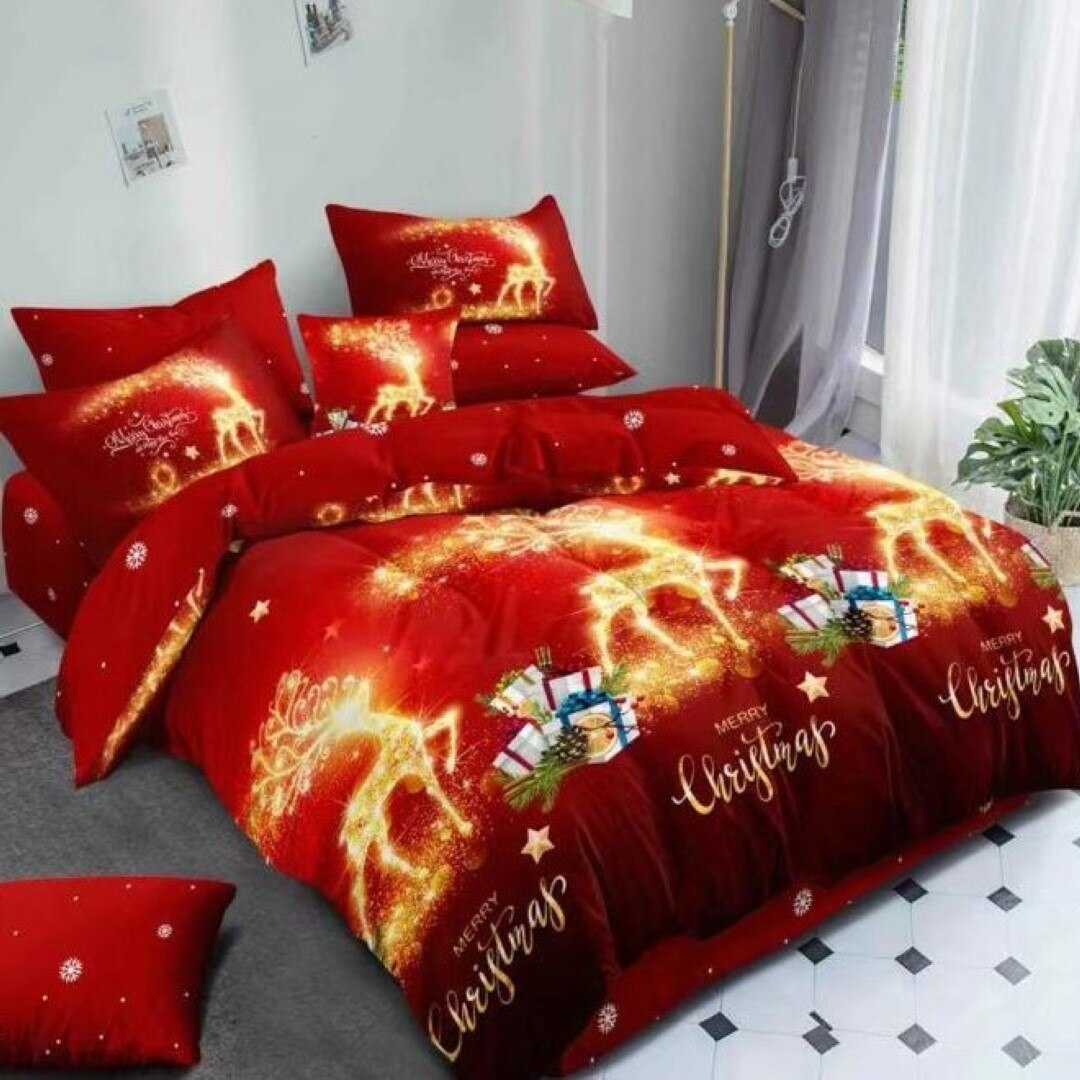 Lenjerie de pat, Pucioasa, Bumbac Finet, 6 piese, 2 Persoane, 265-P, 240 x 250cm
