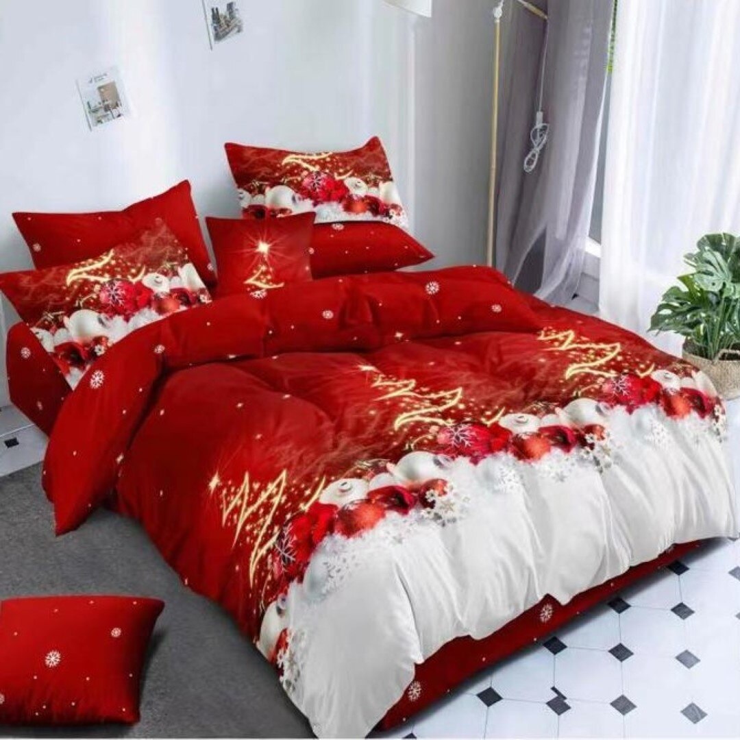 Lenjerie de pat, Pucioasa, Bumbac Finet, 6 piese, 2 Persoane, 269-P, 240 x 250cm