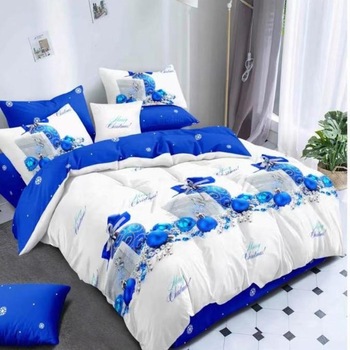 Lenjerie de pat, Pucioasa, Bumbac Finet, 6 piese, 2 Persoane, 270-P, 240 x 250cm Lenjerie de pat, Pucioasa, Bumbac Finet, 6 piese, 2 Persoane, 270-P, 240 x 250cm