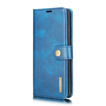 Husa pentru Samsung Galaxy S21 Ultra, CaseMe, piele, 2 in 1, protectie superioara, inchidere magnetica, tip portofel, back cover, stand, Albastru