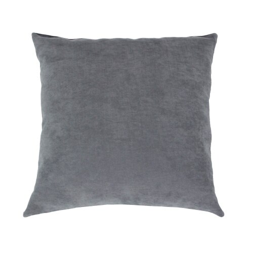 Perna decor Hazan, gri, poliester si fibra poliester siliconizata, 43 x 43 cm, hipoalergenica, design unic si elegant