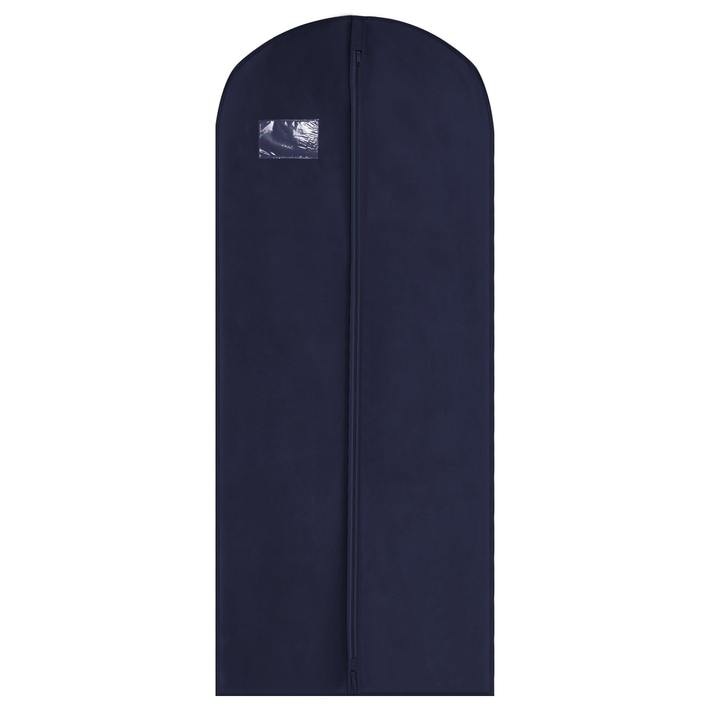 Husa pentru protectie haine, neagra, 170 x 60 x 15 cm, cu burduf lateral