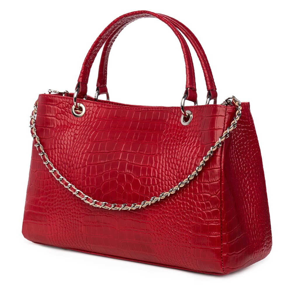 Geanta din piele naturala Ramona grena