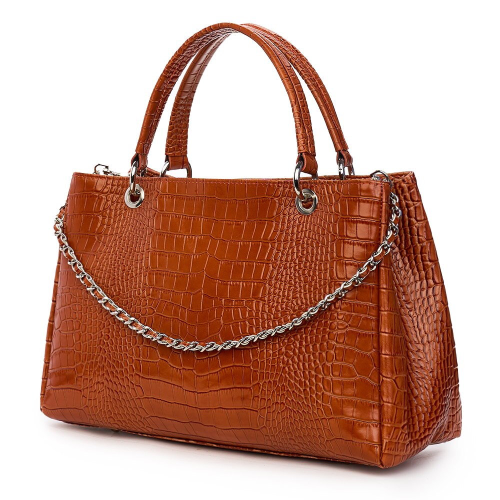 Geanta din piele naturala Ramona maro