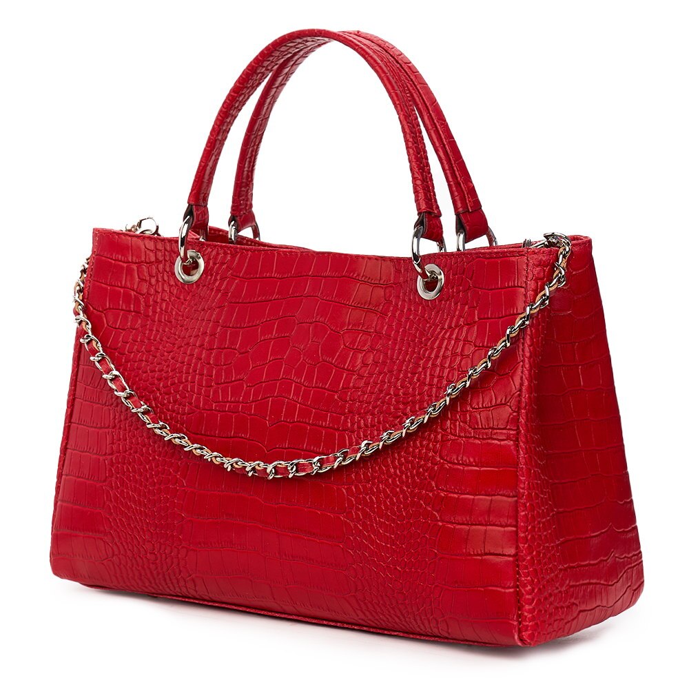 Geanta din piele naturala Ramona rosie