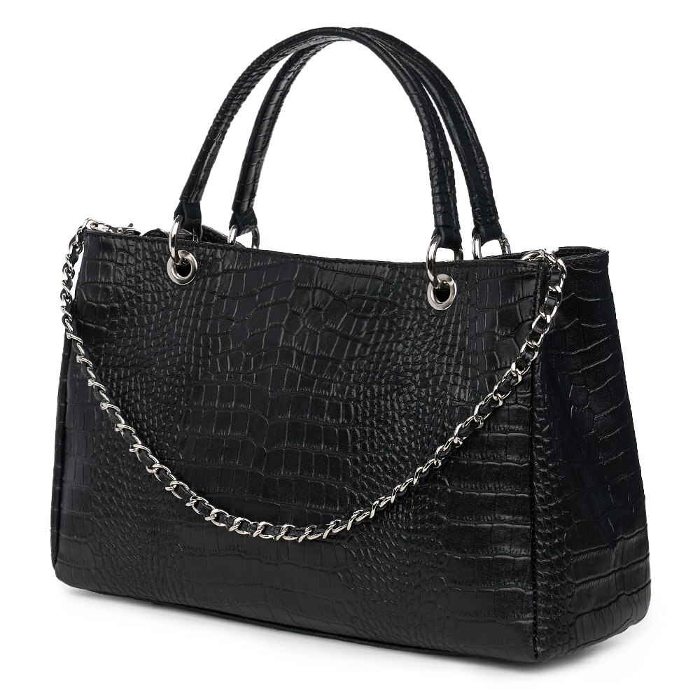 Geanta din piele naturala Ramona neagra