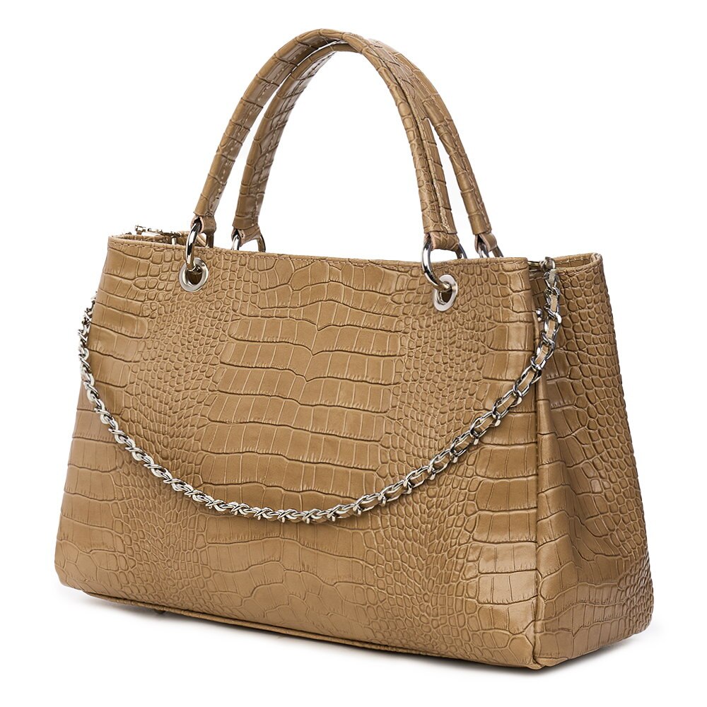 Geanta din piele naturala Ramona bej