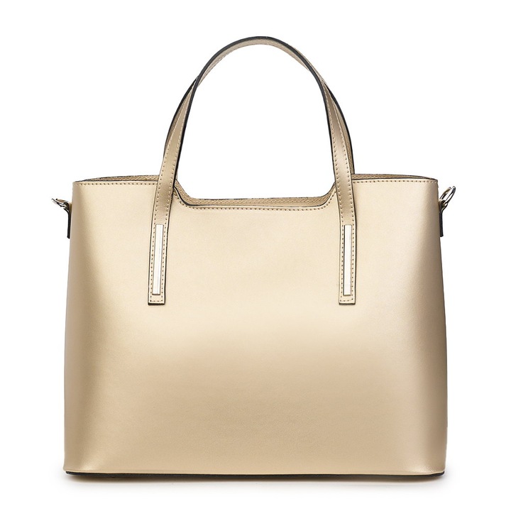 Geanta dama din piele Ligia aurie