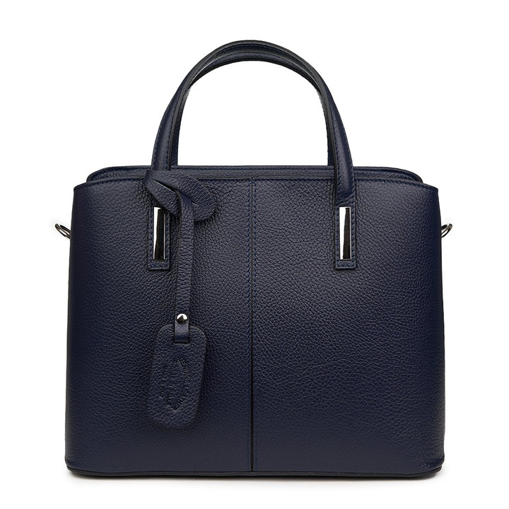 Geanta dama din piele naturala Gianna bleumarin