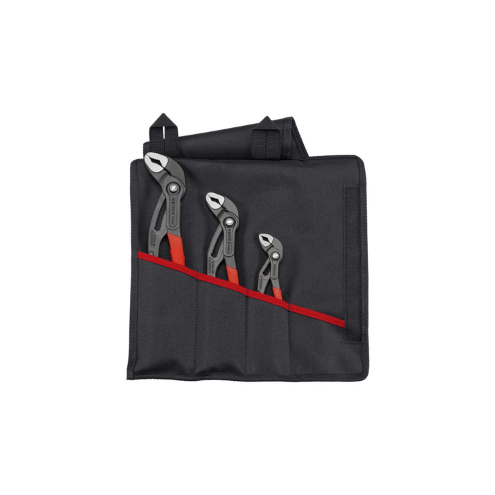 Комплект клещи Knipex Cobra, 3 броя, 150/250/300 мм, текстилен калъф