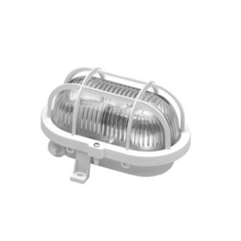 Lampa pentru exterior de perete, cu grilaj din plastic, Home BADT 6915H, ovala, culoare alba Lampa pentru exterior de perete, cu grilaj din plastic, Home BADT 6915H, ovala, culoare alba
