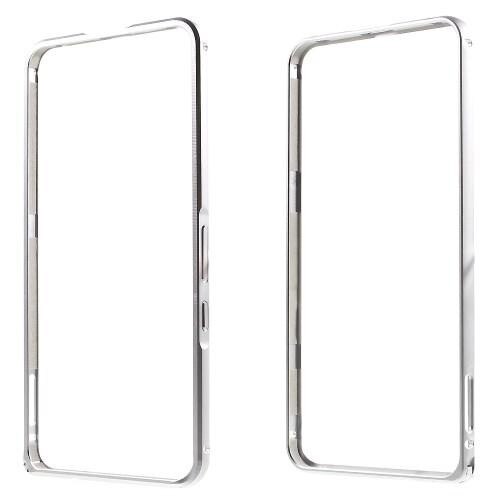Bumper Huawei Nexus 6P, Protectie Laterale, Material Aluminiu Ultrausor, Superslim, Prindere Tip Clips, Silver