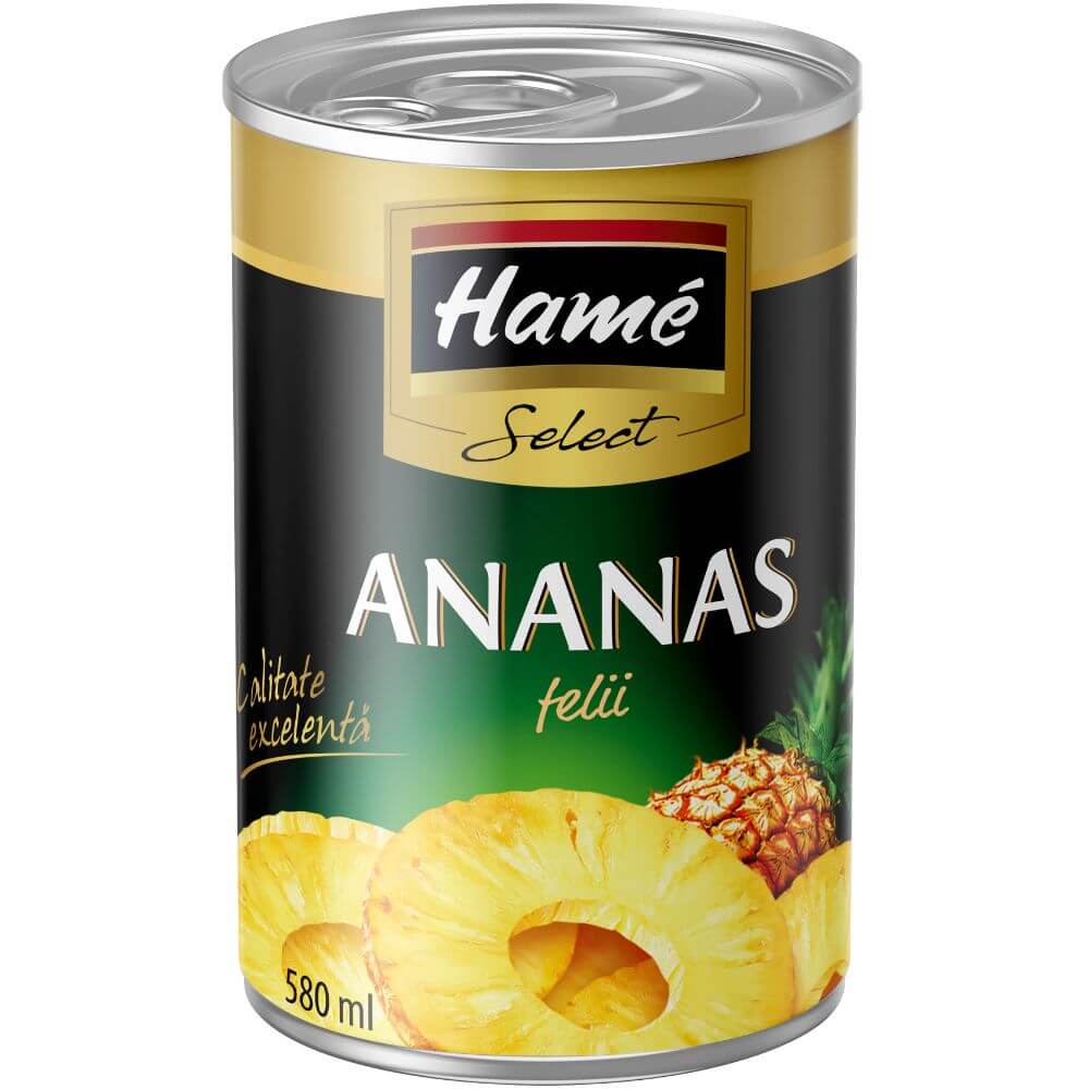 Compot de Ananas Hame Select, Felii, 565 g
