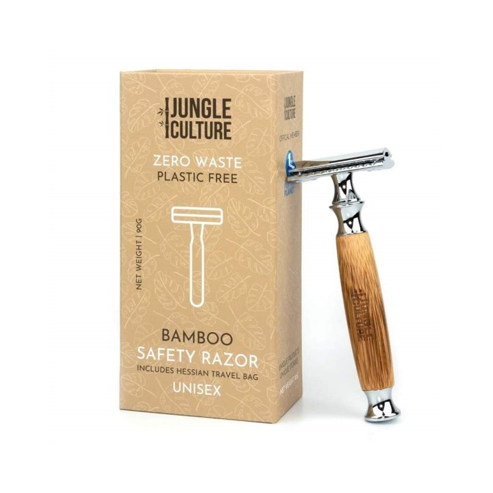 Jungle Culture bambusz biztonsági borotva - vastag, világos nyél