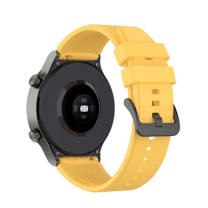 Силиконова каишка за Huawei Watch GT/ GT2/ GT2 Pro/ GT3, 22мм, Жълт