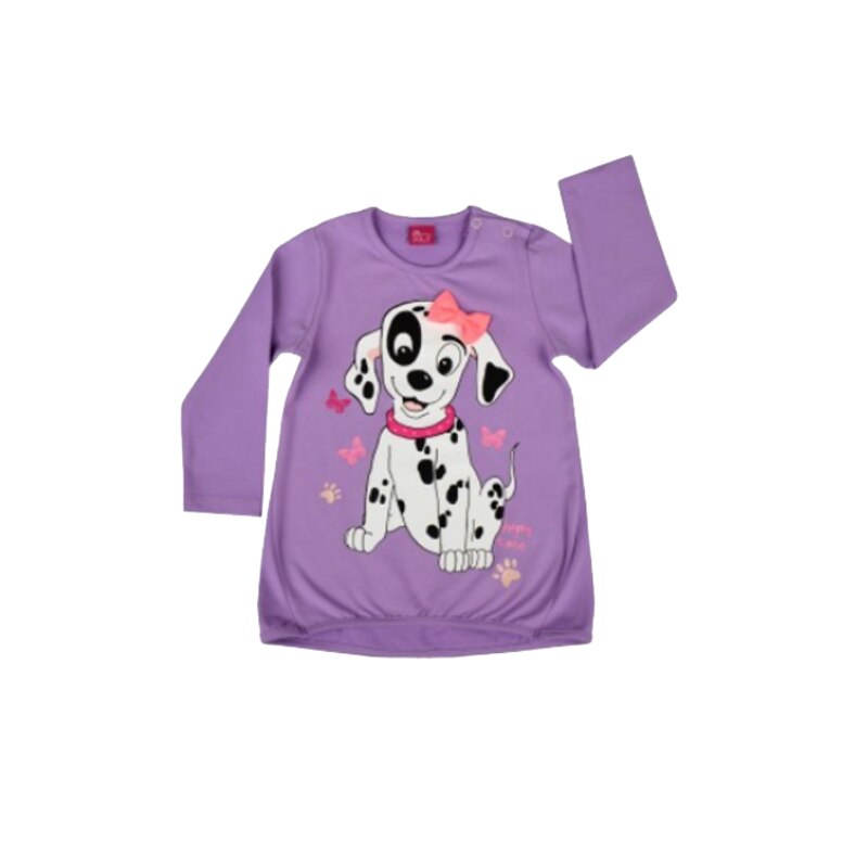 Bluza cu maneca lunga pentru fete Atut A-5650-92, Mov 92 CM