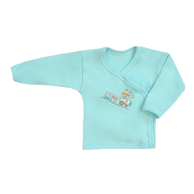 Bluza cu maneca lunga pentru baieti Koala Amma Train A01-109T-68-cm, Turcoaz 68 CM