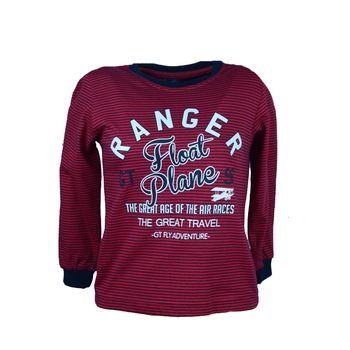 Bluza cu maneca lunga pentru baieti GT GT-4136-122, Rosu 122 CM Bluza cu maneca lunga pentru baieti GT GT-4136-122, Rosu 122 CM