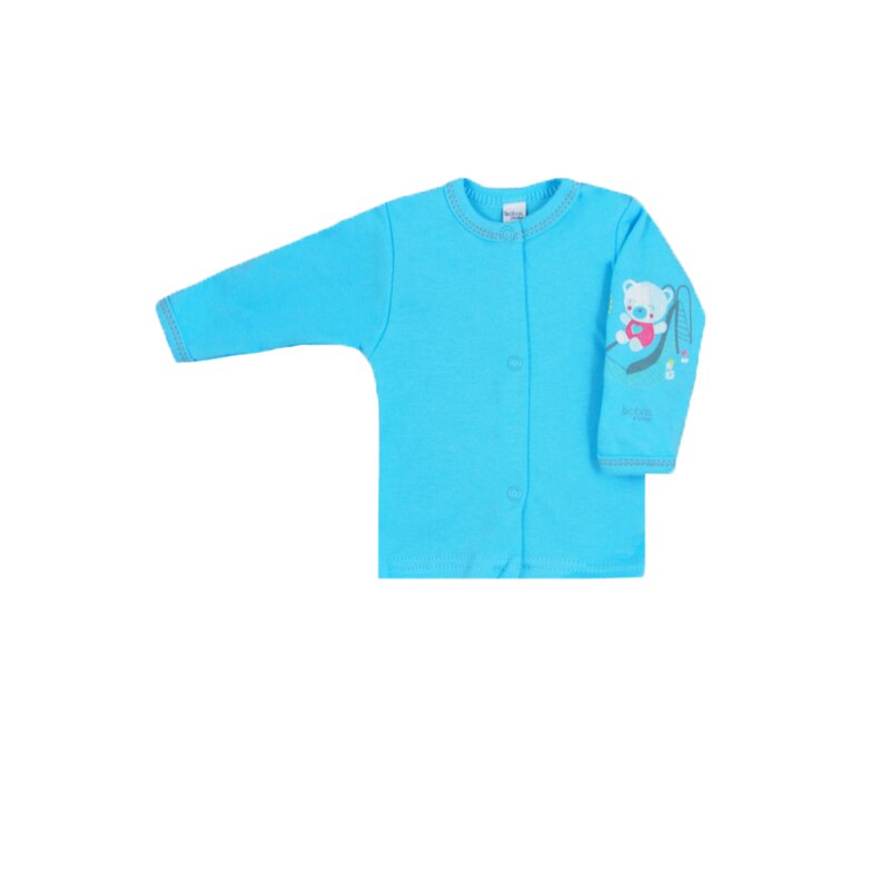 Bluza cu maneca lunga pentru baieti Zabaw Koala 3603-AL1-74-cm, Turcoaz 74 CM