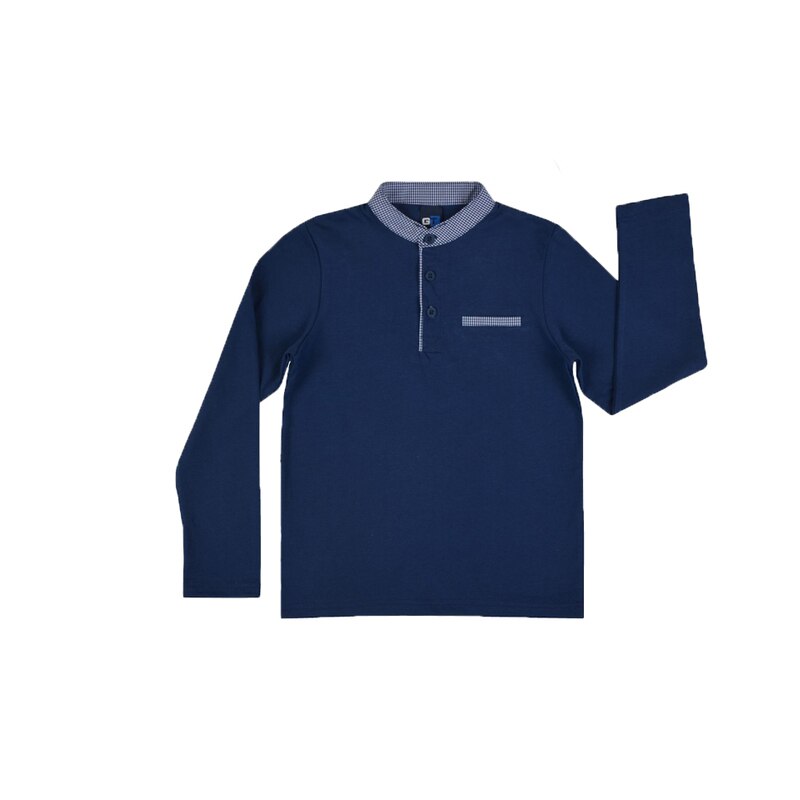 Bluza cu maneca lunga pentru baieti GT-6169-1-92-cm, Bleumarin 92 CM