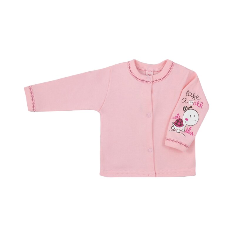 Bluza cu maneca lunga pentru fete Koala Zolwik 2635R-80-cm, Roz 80 CM